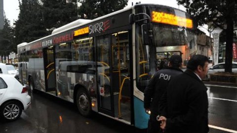 Özel halk otobüsünde 'taciz' kavgası