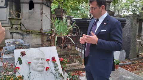 Ekrem İmamoğlu'ndan Ahmet Kaya ve Yılmaz Güney'in mezarına ziyaret