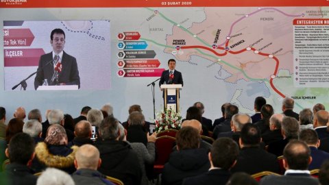 Ekrem İmamoğlu Kaynarca-Pendik-Tuzla Metrosu hattını yeniden başlattı