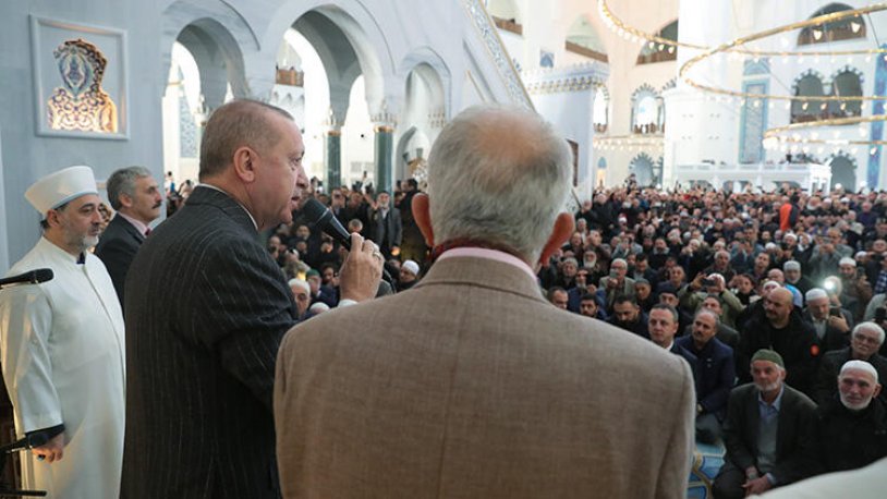 Erdoğan cami cemaatine ateşkesi ve koronavirüsü anlattı