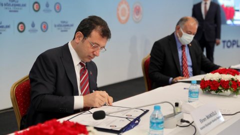 İBB, Hak-İş ve Türk-İş arasında toplu iş sözleşmesi imzaladı