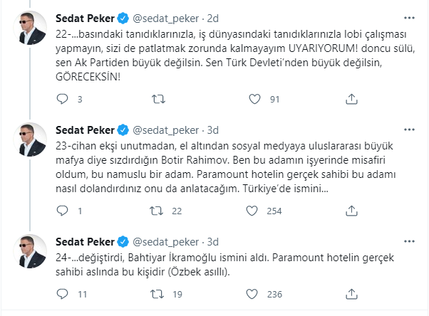 'Süleyman Soylu'nun kasasını açıklayacağım' demişti: Sedat Peker'den Cihan Ekşioğlu'na şok suçlamalar! - Resim : 8