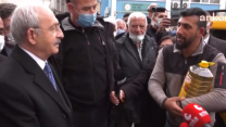 Kılıçdaroğlu'na 5 litrelik yağı gösterdi: 'Bu zamlar ne olacak?'