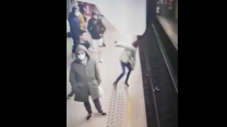 Belçika'da metro raylarına itilen kadın, tren son anda durunca kurtuldu