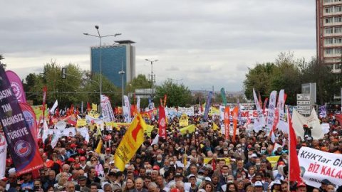 Ankara'da Tandoğan Meydanı doldu taştı: Coşkulu 1 Mayıs kutlaması