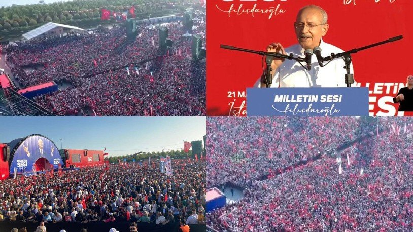 Yüzbinler İstanbul'da 'Milletin Sesi' mitingi için alandaydı/ Kılıçdaroğlu: Haramilerin saltanatını yıkacağız...