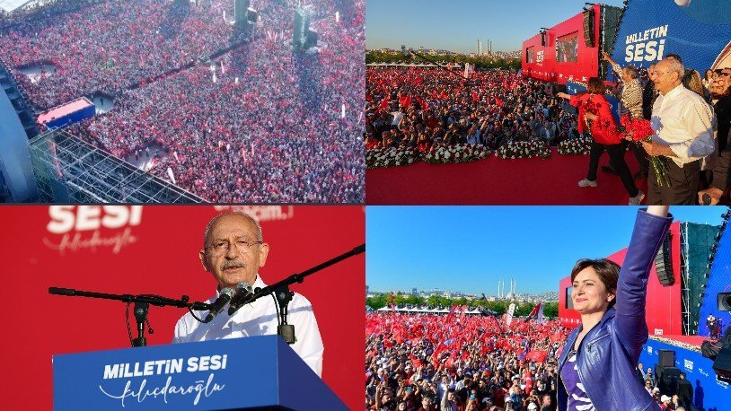 Yüzbinler İstanbul'da 'Milletin Sesi' mitingi için alandaydı/ Kılıçdaroğlu: Haramilerin saltanatını yıkacağız...