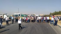Gaziantep'te Et ve Süt Kurumu'nun indirim kararını protesto eden besiciler yol kapattı!