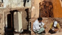 Perre Antik Kenti'nde 1800 yıllık insan iskeletleri bulundu