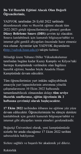 Boğaziçi Üniversitesi'nde yurt krizi: Dersler ertelendi - Resim : 1