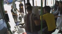 Bursa'da otobüs şoförü saniyelerle yarıştı: O anlar kamerada